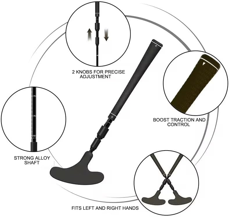 PUTTLAZR Adjustable Mini Golf Putter Set with 8 Golf Balls, Two Way Golf Putters for Men Women Right/Left Handed, Mini Club Set Golf Gifts - Image 2